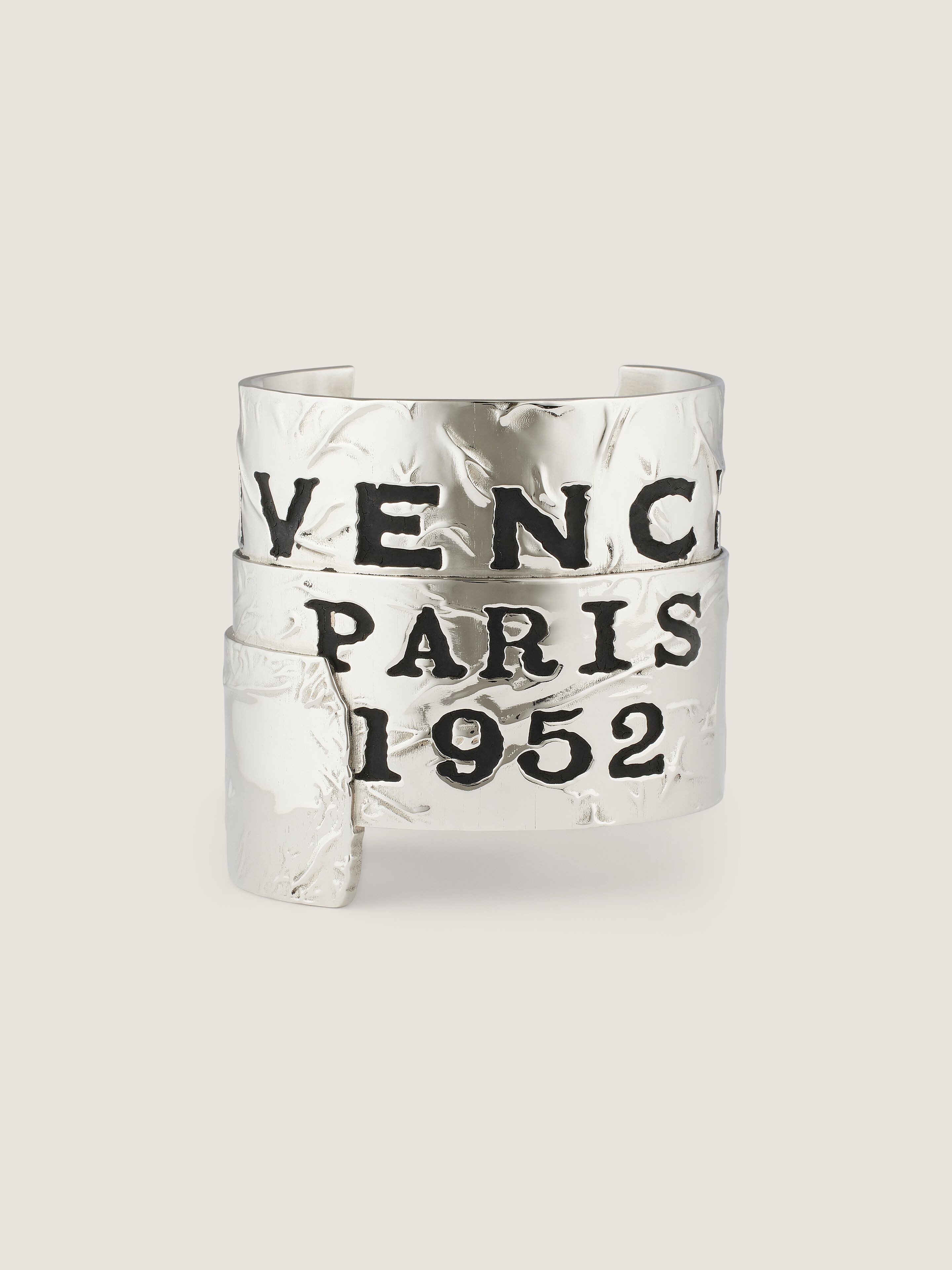 GIVENCHY Tape cuff in metal and enamel